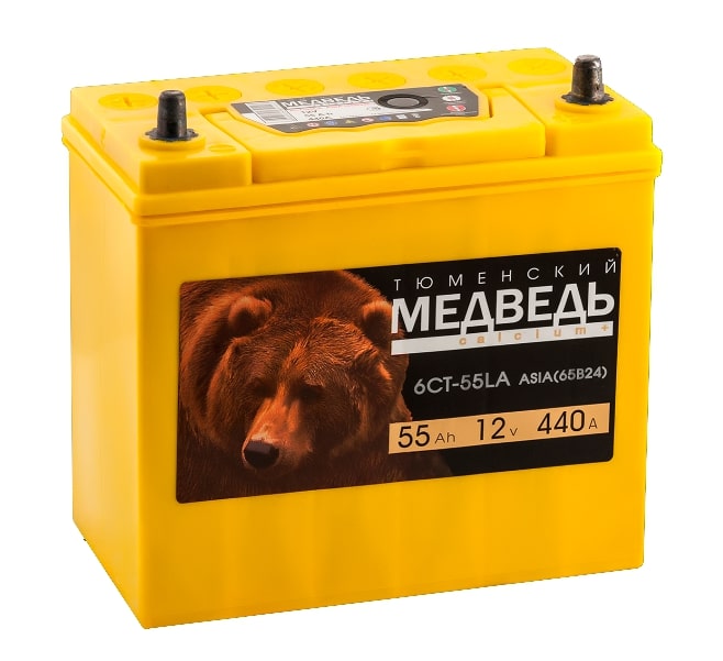 tyumenskij-medved-55-ach-op-65b24l Аккумулятор Тюменский Медведь 65B24L 55 Ач ОП